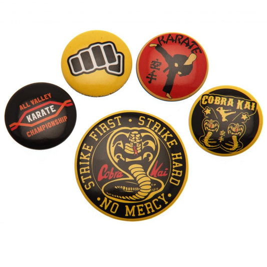 Cobra Kai Button Badge Set 5 Pack