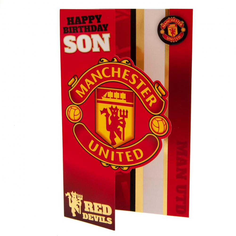 Manchester United FC Birthday Card Son