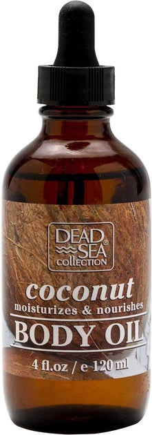 Dead Sea Collection Body Oil with Almond & Vanilla - Dry Skin Moisturizer and Hydrating Massage Oil 120ml