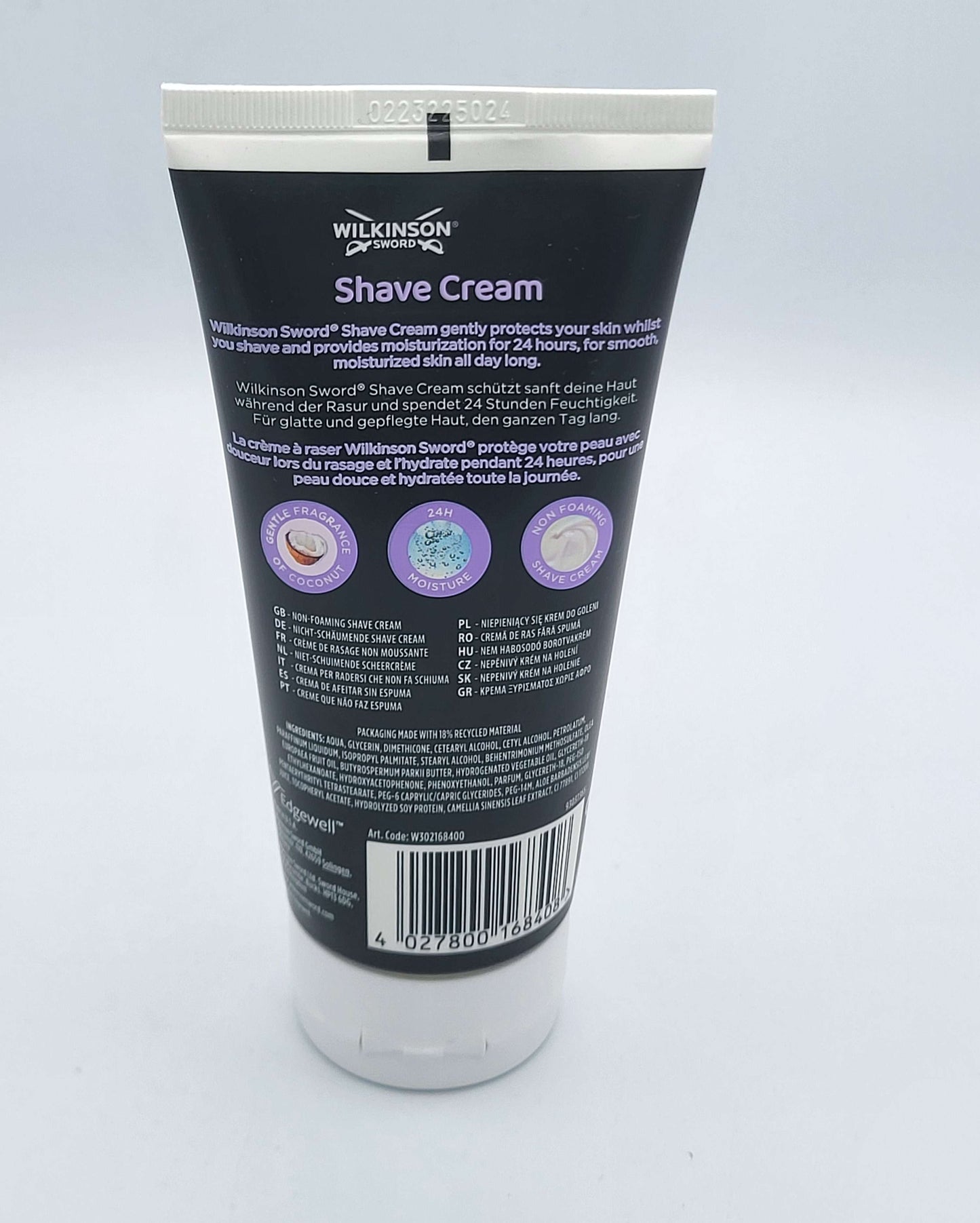 Wilkinson Sword 24hr Coconut Sensitive Shave Cream 175ml