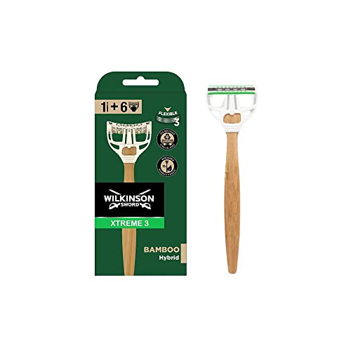 Wilkinson Sword Xtreme 3 Bamboo Hybrid Razor + 6 Refills