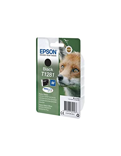 Epson T1281 Black Fox Genuine, DURABrite Ultra Ink Cartridge