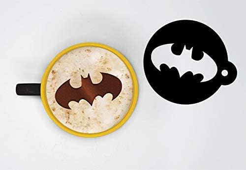 DC Comics Batman Cappuccino Mug +Stencil