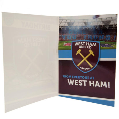 West Ham United FC Musical Birthday Card