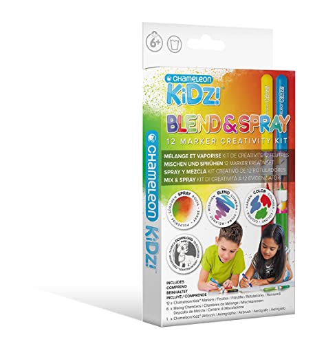 Chameleon Kidz Blend & Spray 12 Marker Creativity Kit