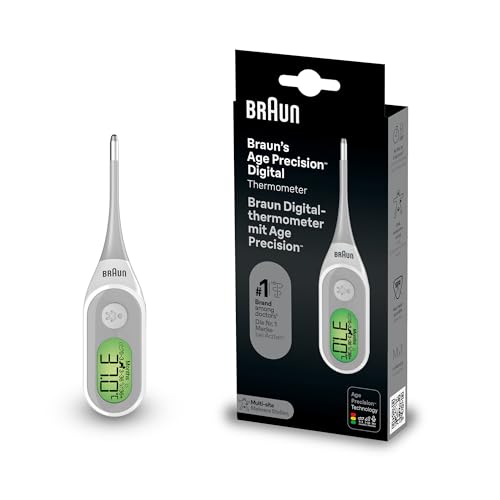 Braun Age Precision® Digital thermometer | For Accurate Temperate Measurement | Stick for Multi-Site Usage, Orally, Rectally or Underarm | Suitable for Family Use | No.1 Brand Among Doctors | PRT20001