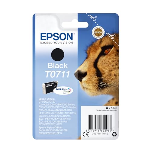 Epson T0711 Ink DURABrite Ultra Cheetah Black C13T07114012