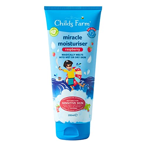 Childs Farm | Miracle Moisturiser 200ml | Raspberry | For Wet or Dry Skin | 24-Hour Moisturisation