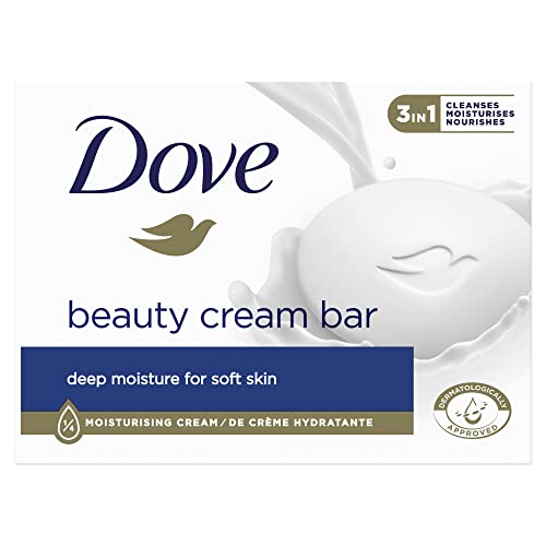 Dove Beauty Cream Bar Hand Soap with 1/4 Moisturising Cream for Soft and Smooth Hands 90 g