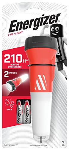 Energizer - Full LED Torch / Flashlight Range - For Emergency, Camping & Hiking (Compact, Headlight, Duo, Metal & Lantern Torches) (2in1 Lantern Torch +2AA Batts)