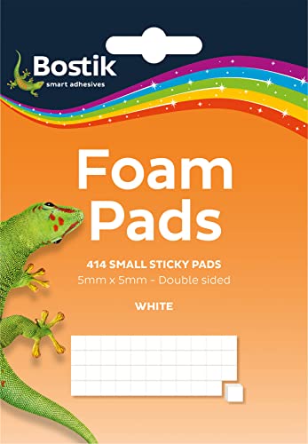 Bostik Sticki Pads 5x5mm - Color: White