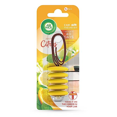 AirWick Car Air Freshener, Odour Eliminatior,Zesty Citrus