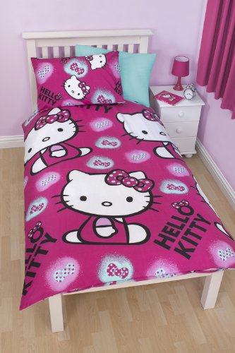 Character World 135 x 200 cm Hello Kitty Ink Single Rotary Duvet Set