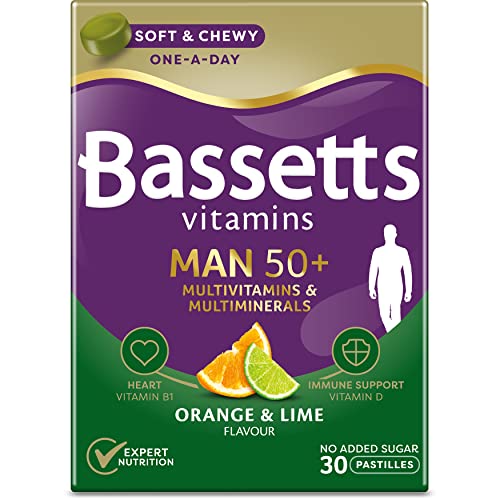 Bassett's Vitamins Man 50+ Multivitamins & Multiminerals Orange & Lime 30's