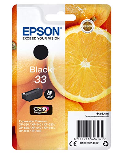 Epson 33 Black Oranges, Genuine, Claria Premium Ink