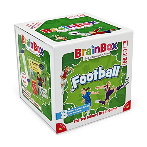 BrainBox Football | Fun & Educational Card Game | Ages 8+ | 1+ Players | 10 Minutes Play Time