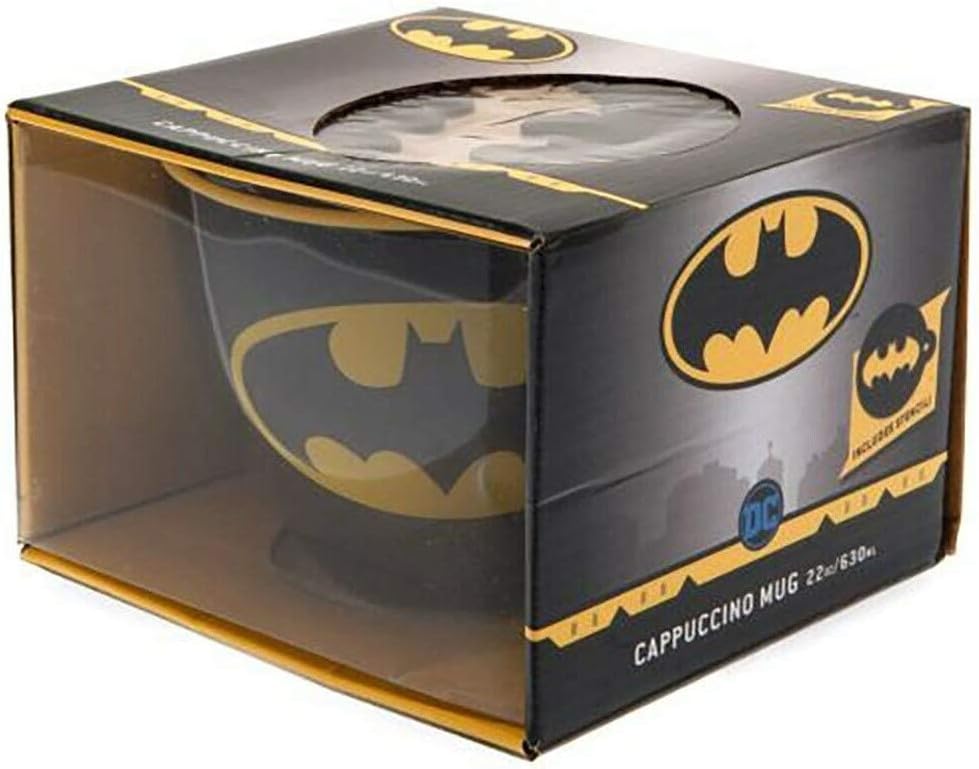 DC Comics Batman Cappuccino Mug +Stencil