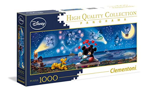 Clementoni - 39449 - Disney Mickey & Minnie Panorama Collection puzzle for adults and children - 1000 pieces -