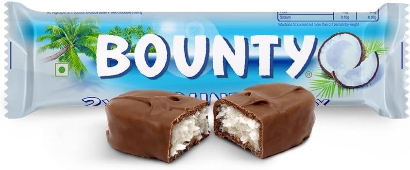 Bounty Coconut Milk Chocolate Duo Bars, 4 x 57g