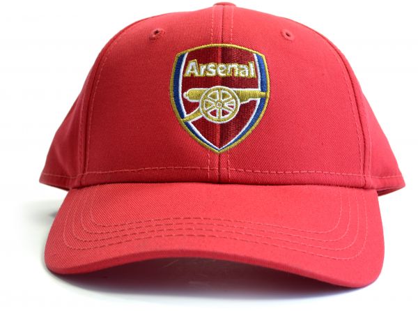 Arsenal FC Adult Red Emdroidered Crest Baseball Cap