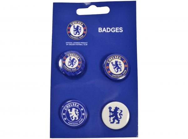 Chelsea FC Button Badge Set 4 Pack