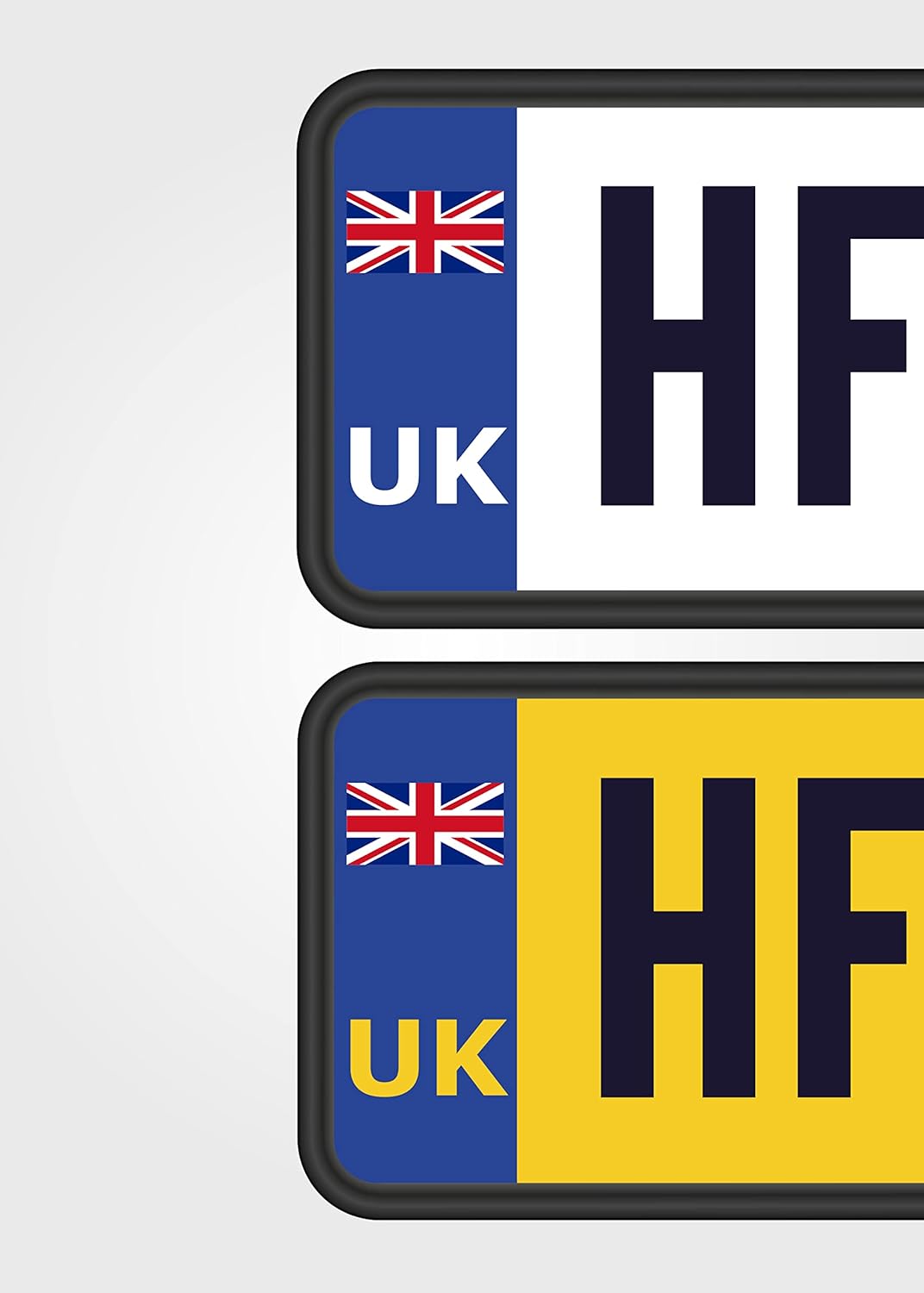 12PA UK Oval + Number Plate Sticker | Stickers for Europe (UK Oval + Number Plate Sticker)