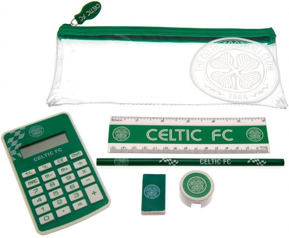 Celtic Big Logo Clear Exam Stationery Set | Official Merchandise