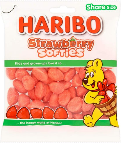 Haribo Strawberry Softies Sweets, 140g