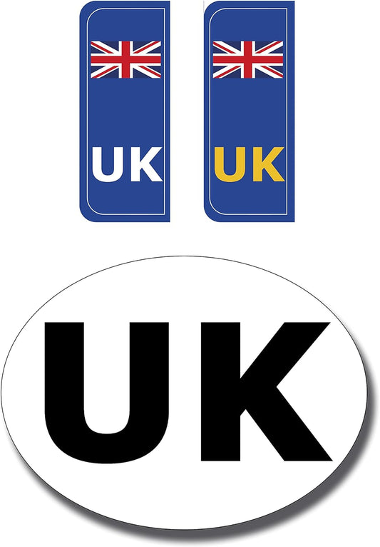 12PA UK Oval + Number Plate Sticker | Stickers for Europe (UK Oval + Number Plate Sticker)