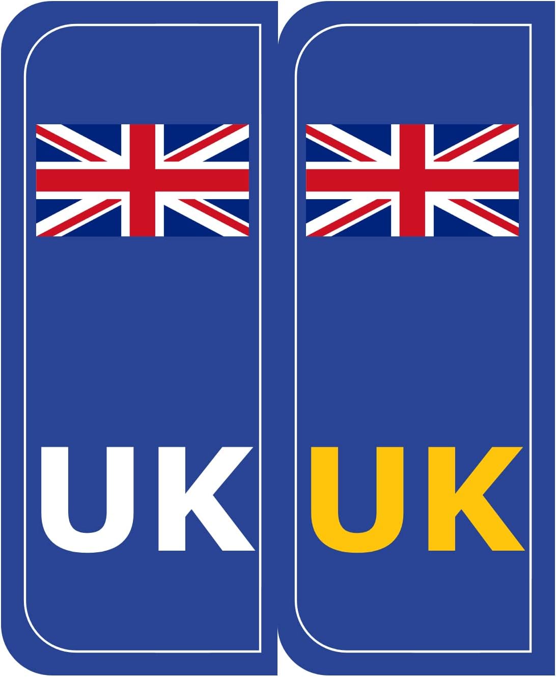 12PA UK Oval + Number Plate Sticker | Stickers for Europe (UK Oval + Number Plate Sticker)