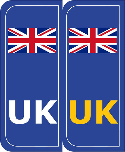 12PA UK Oval + Number Plate Sticker | Stickers for Europe (UK Oval + Number Plate Sticker)