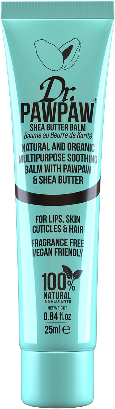 Dr. PAWPAW Shea Butter Balm, Multi-Purpose 100% Natural Vegan Friendly Balm, Great For Skin Irritations, Lips, Cheeks & Sun Burn 25ml