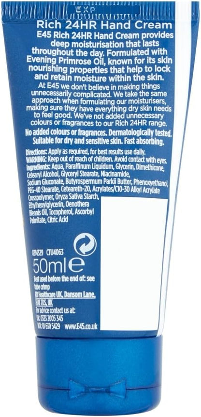 E45 Rich 24 Hours Hand Cream 50ml