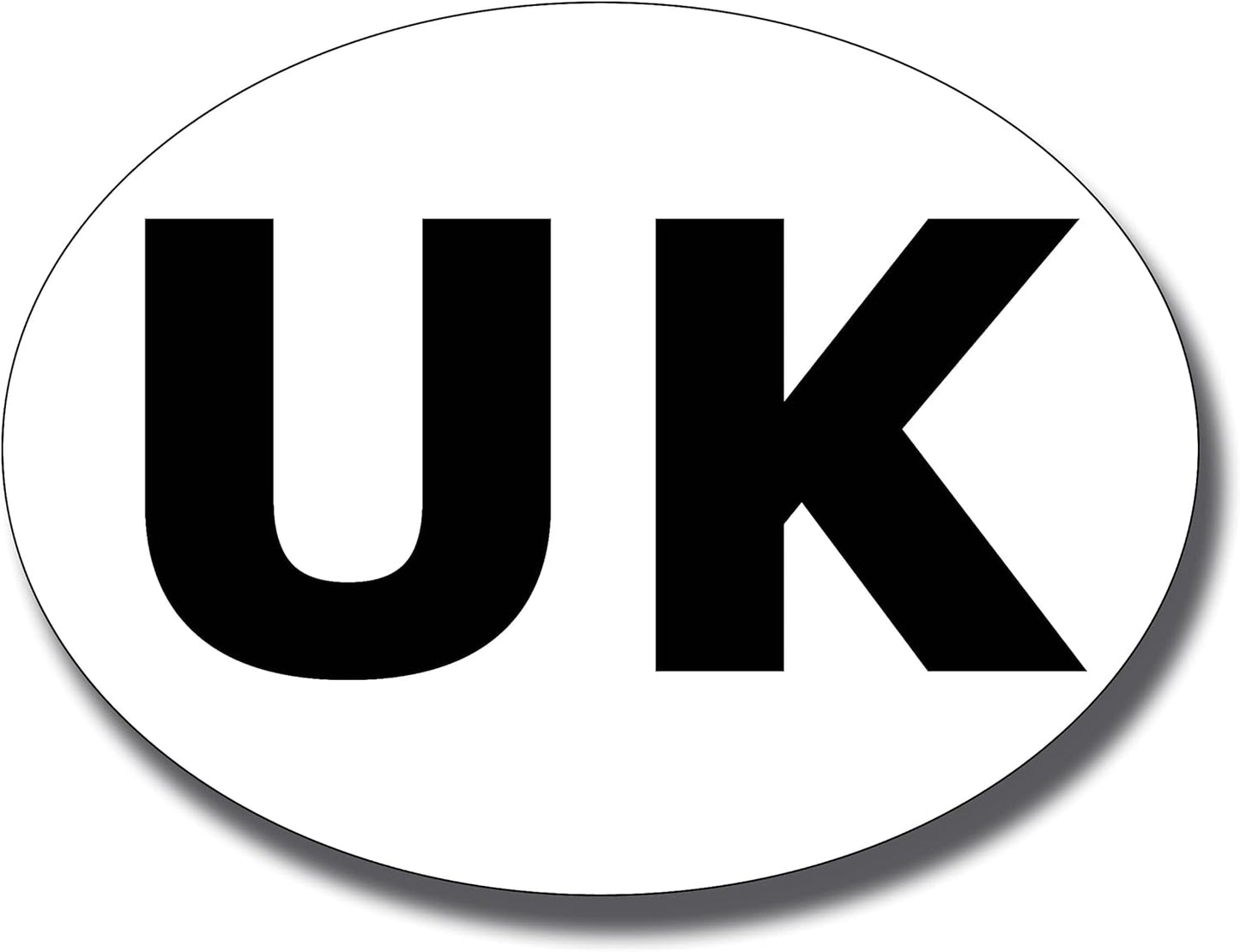 12PA UK Oval + Number Plate Sticker | Stickers for Europe (UK Oval + Number Plate Sticker)