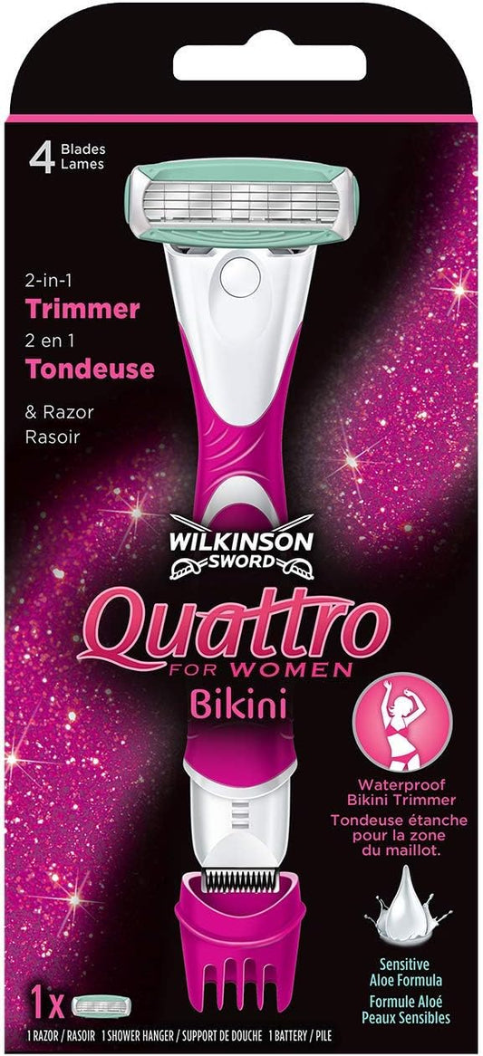 Wilkinson Sword Quattro for Women Bikini Razor and Trimmer