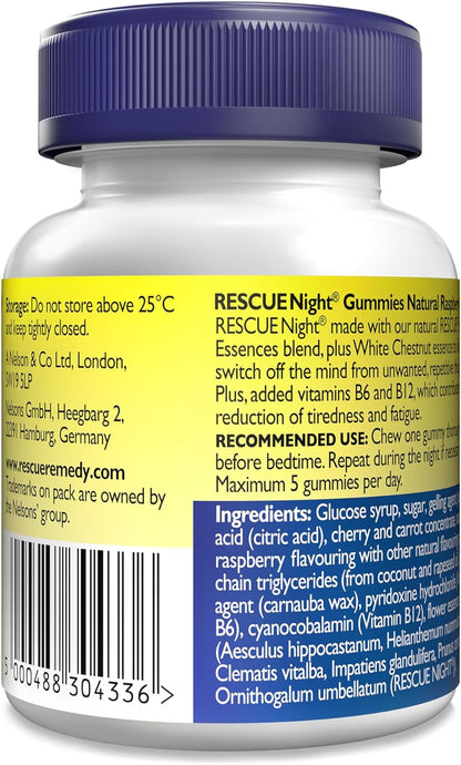 Bach Rescue Sleep Night Gummies Raspberry - Pack of 30