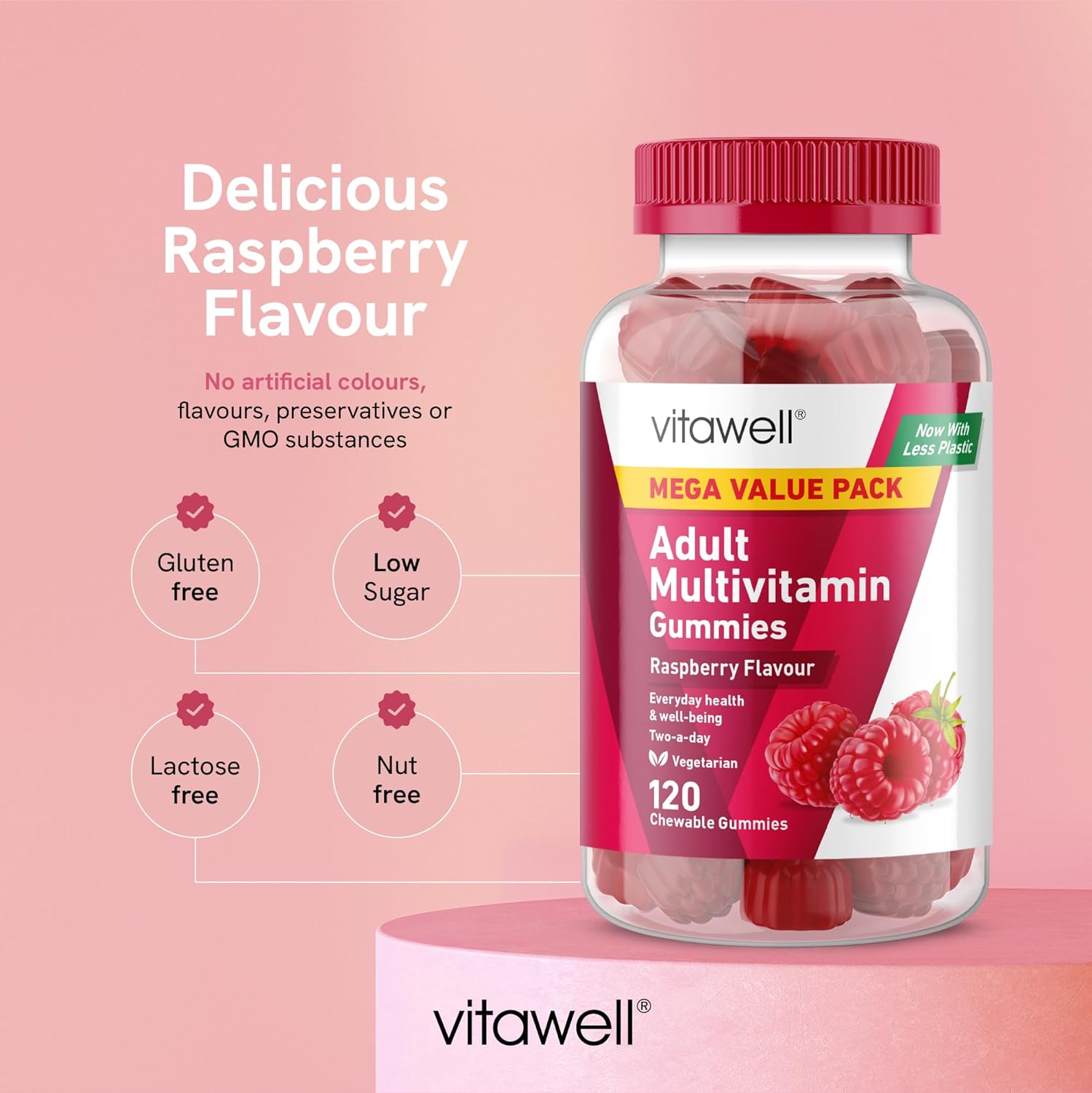 Vitawell Adult Multivitamin 120 Gummies Raspberry Flavour – HannWorld