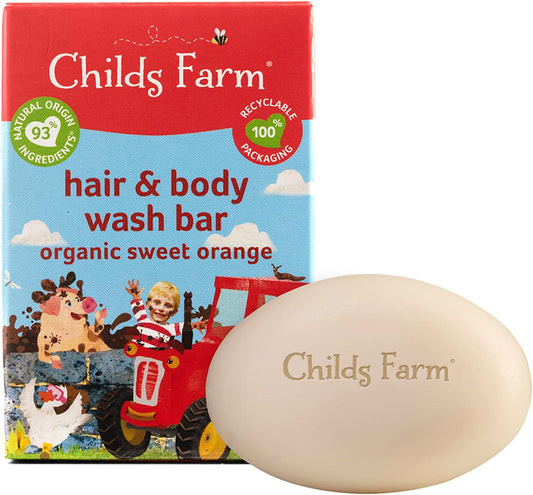 Childs Farm | Kids Hair and Body Wash Bar 60g | Organic Sweet Orange