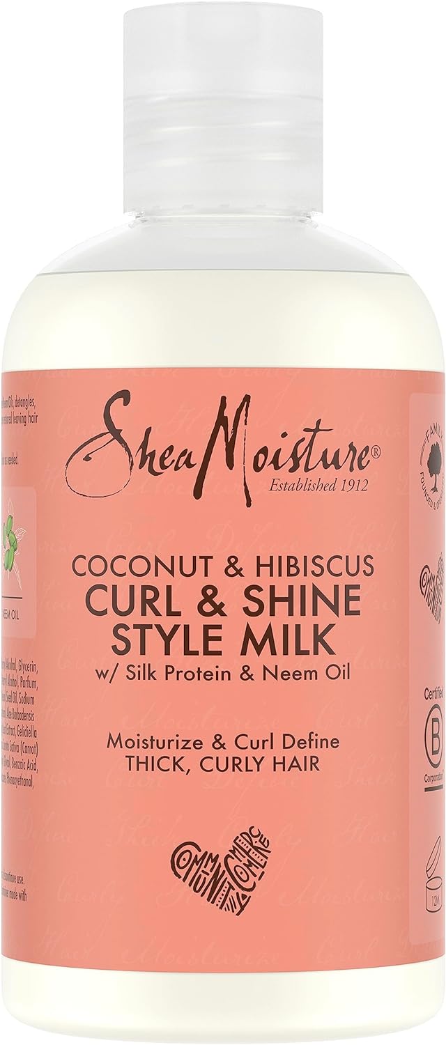 1X 254ML Shea Coconut & Hibiscus Curl & Style Hair Styling Milk