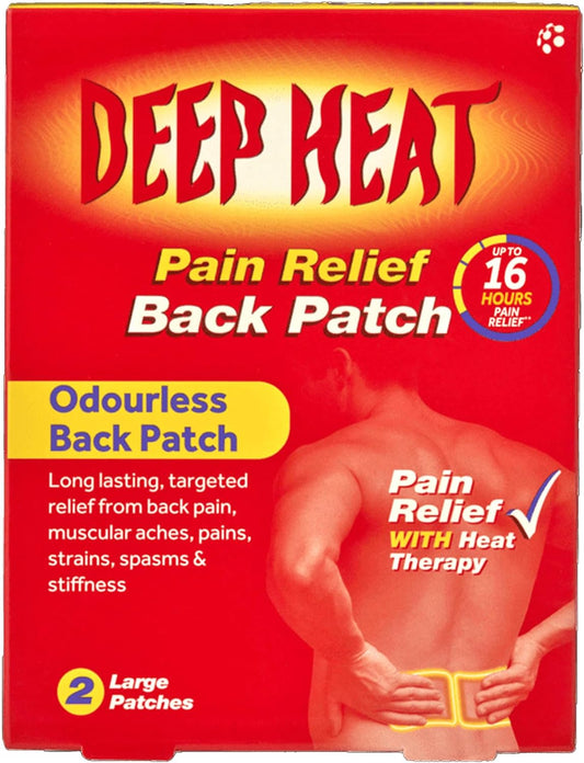 Deep Heat - Pain Relief Heat Patches, For Muscular Aches, Pain & Stiffness (Pack of 2 Patches)