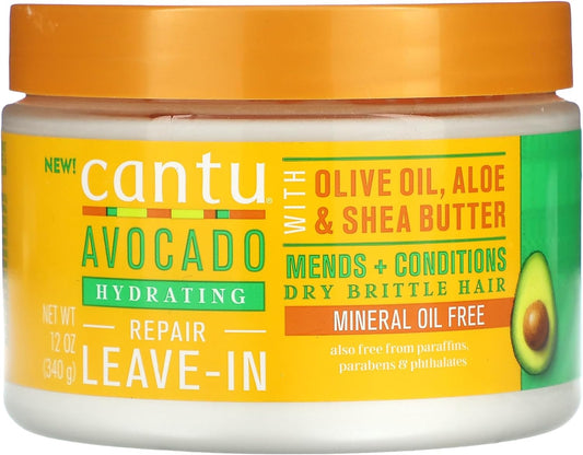 CANTU Avocado Hydrating Repair Leave-In (Pack of 1), 340.0 g