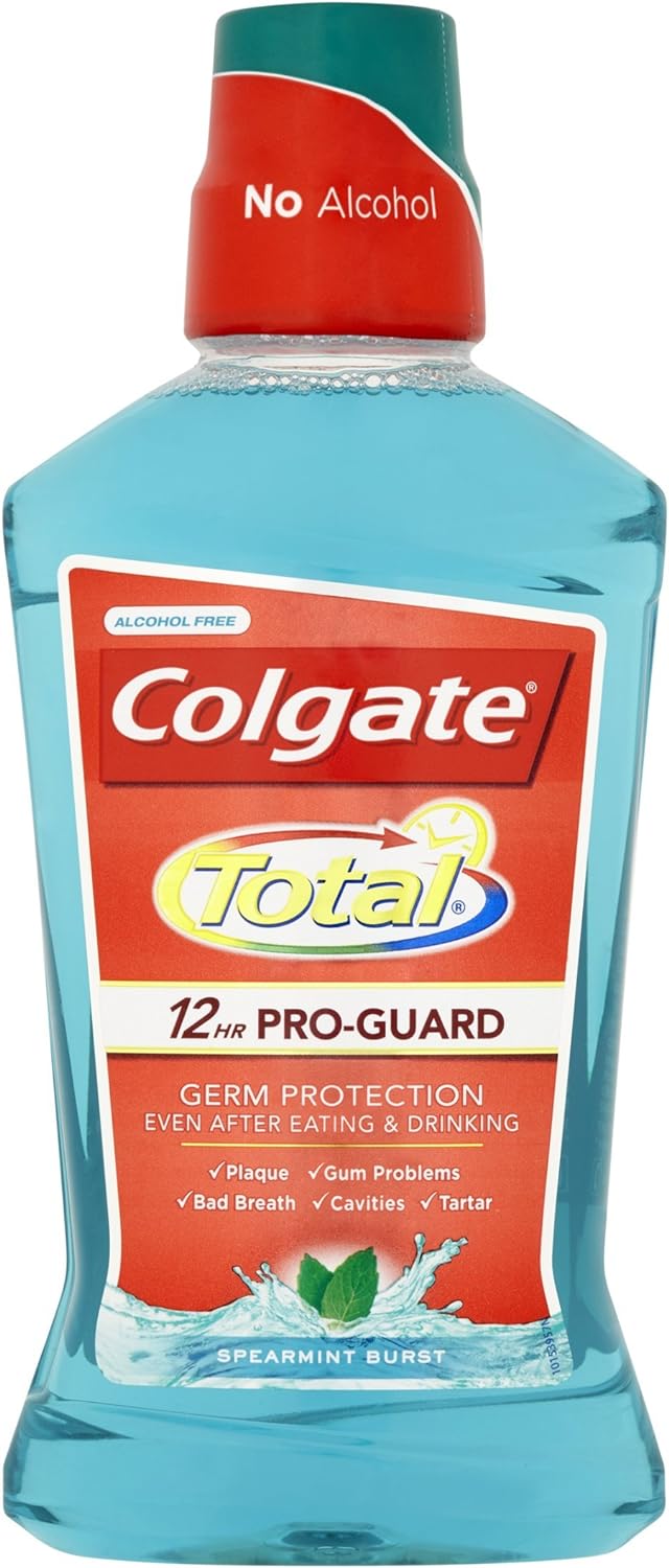 Colgate Total Spearmint Mouthwash 500ml 24HR Protection