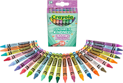 CRAYOLA Colours of Kindness Crayons - Assorted Colours Pack of 24