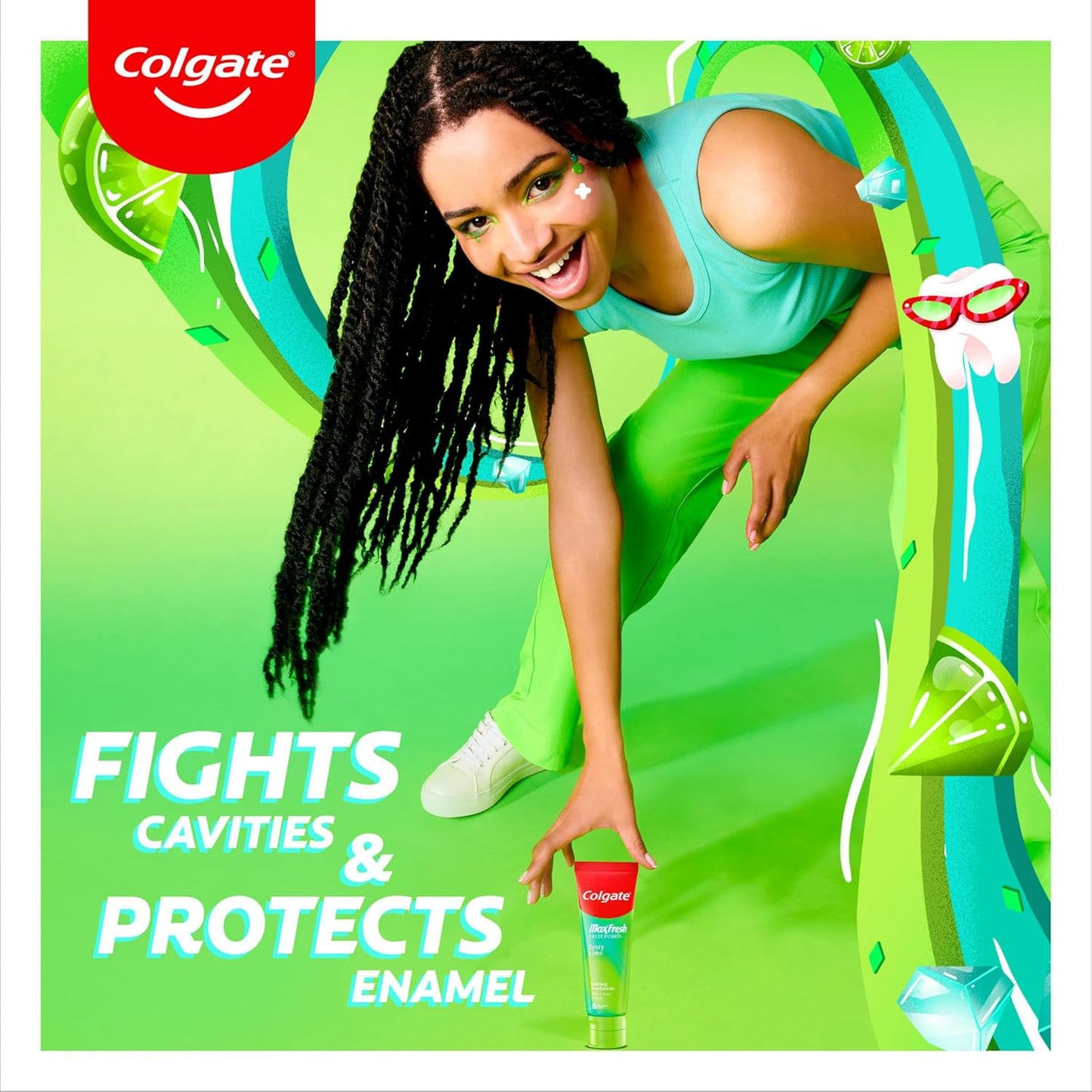 Colgate Max Fresh Fruit Fusion Zesty Lime Flavoured Toothpaste 75ml