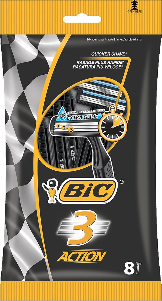 BIC 3 Action Men's Razor 8PK