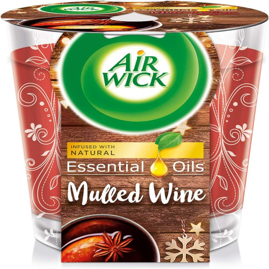 Air Wick Candle Air Freshener, Mulled Wine Scent, 105g