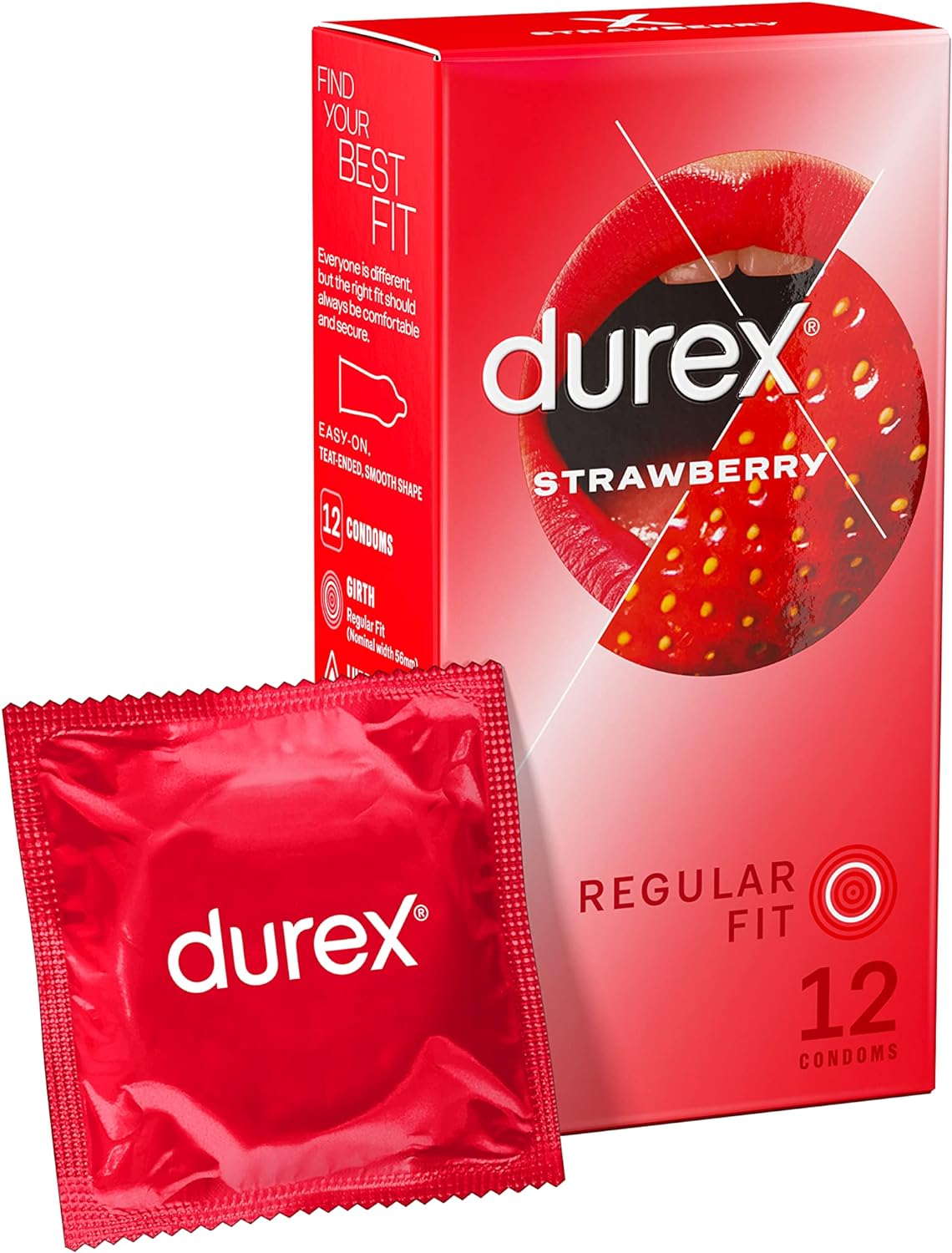 Durex Emoji Strawberry Condoms, Pack of 12