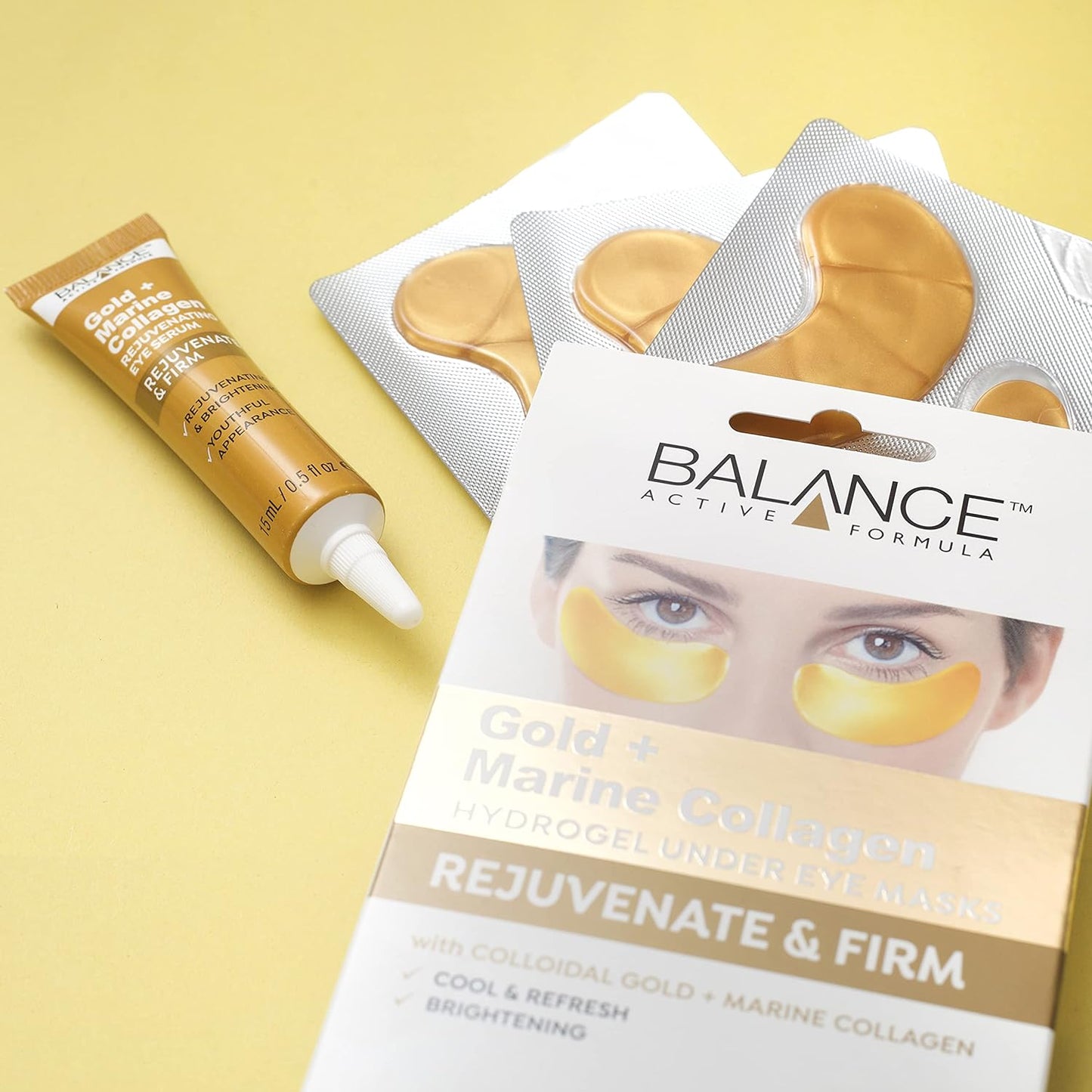 Balance Active Formula Gold & Marine Collagen Hydrogel Under Eye Masks (3 pack)