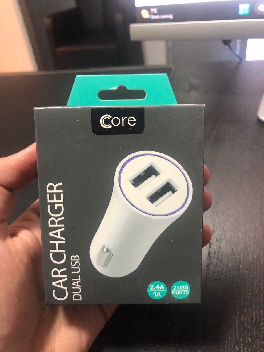 Core Car Charger Dual USB 2.4 A (1A)