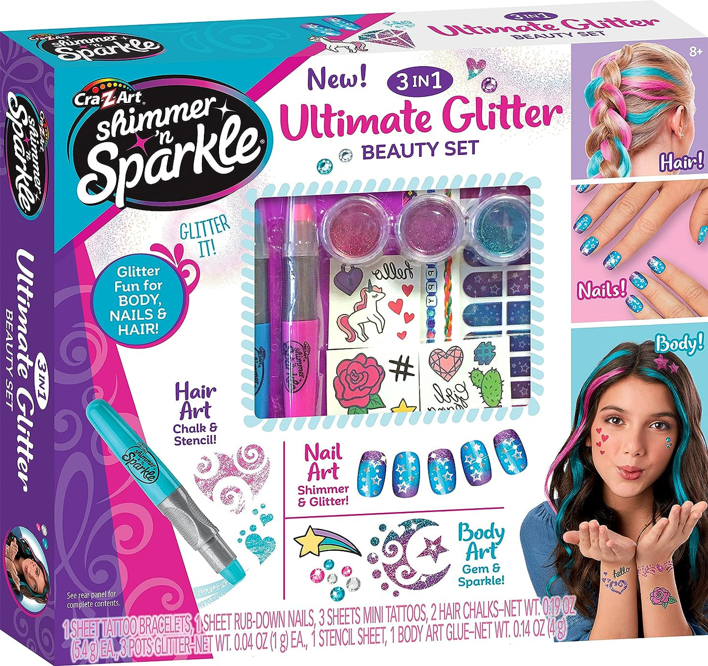 Cra-Z-Art Shimmer ‘N Sparkle 3-in-1 Ultimate Glitter Beauty Set